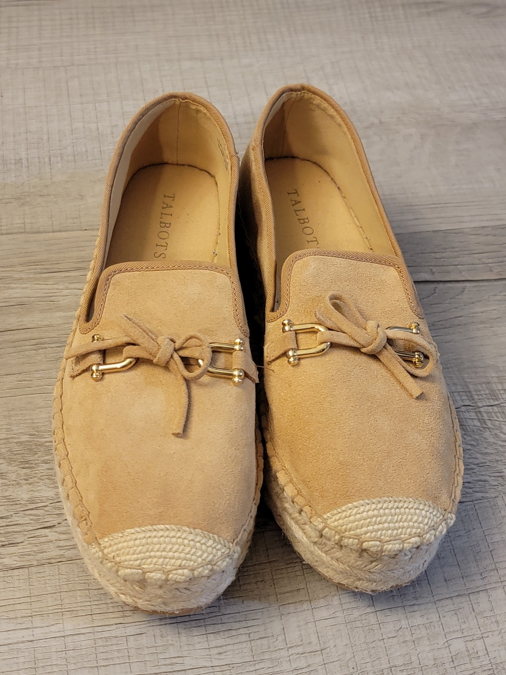 Talbots Women's Tan Suede Espadrille Loafers